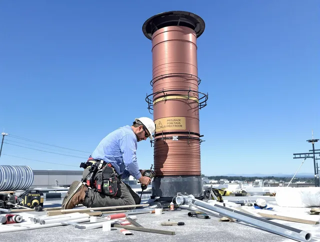 Installed chimney liner by Hilliard Chimney Sweep in Hilliard, OH