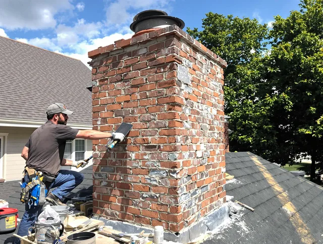 Completed chimney rebuild by Hilliard Chimney Sweep in Hilliard, OH