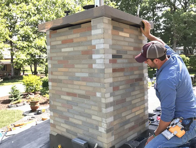 Hilliard Chimney Sweep completing a modern chimney remodel in Hilliard, OH