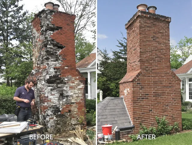 Hilliard Chimney Sweep performing a full chimney restoration in Hilliard, OH
