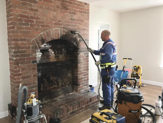 Hilliard Chimney Sweep expert performing detailed chimney sweep in Hilliard, OH