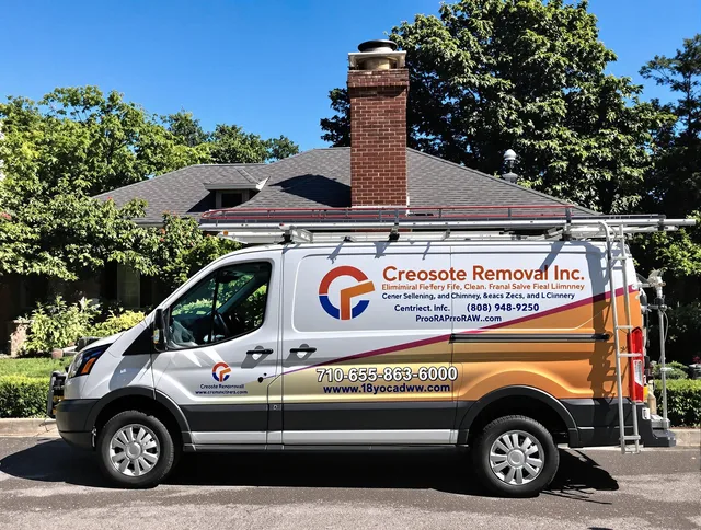 Hilliard Chimney Sweep technician removing creosote safely in Hilliard, OH
