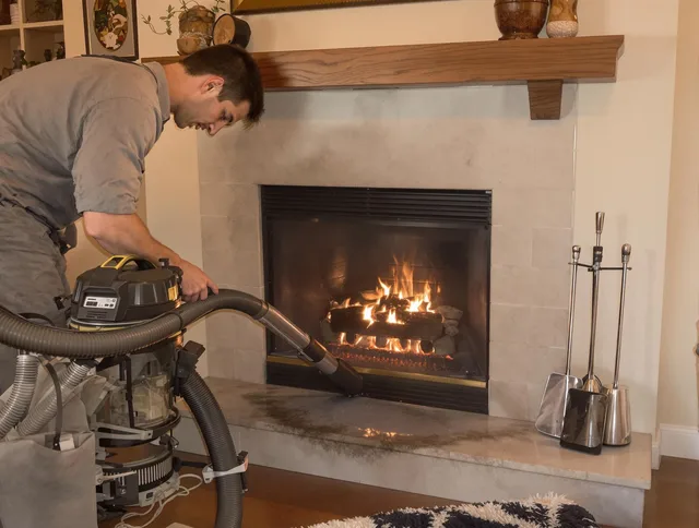 Routine fireplace upkeep by Hilliard Chimney Sweep in Hilliard, OH