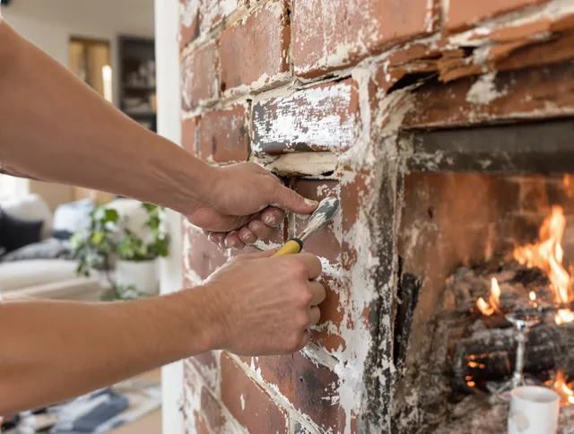 Routine fireplace repair by Hilliard Chimney Sweep in Hilliard, OH