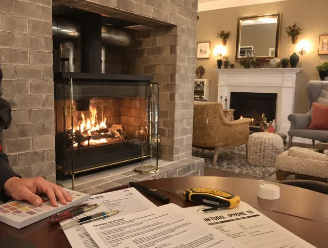 Hilliard Chimney Sweep verifying fireplace safety measures in Hilliard, OH