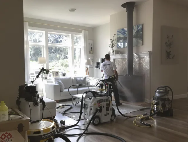 Soot removal service by Hilliard Chimney Sweep for a fireplace in Hilliard, OH